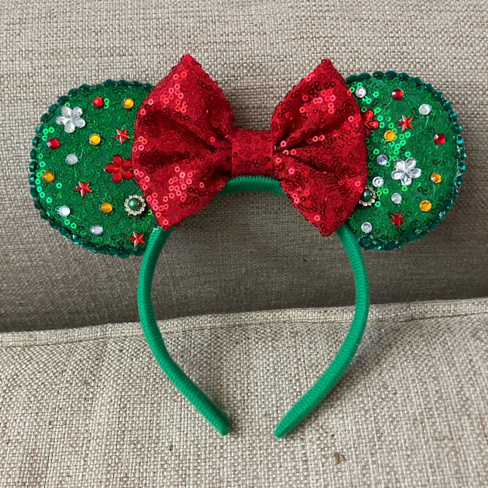 Disney sparkly ornament Christmas holiday ears - Picture 2 of 4